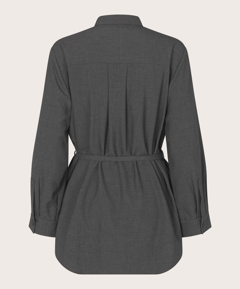 veste chemise avec liens, D. Grey mel.