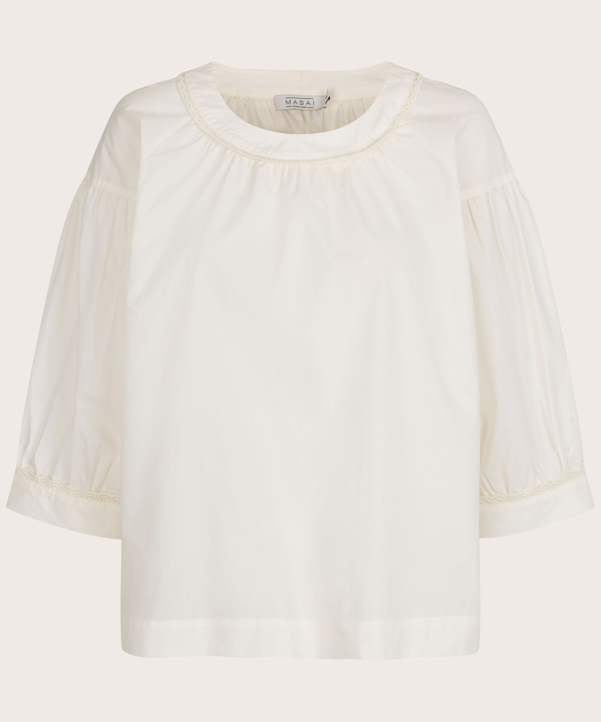 blouse en coton avec détails en dentelle, Jet Stream