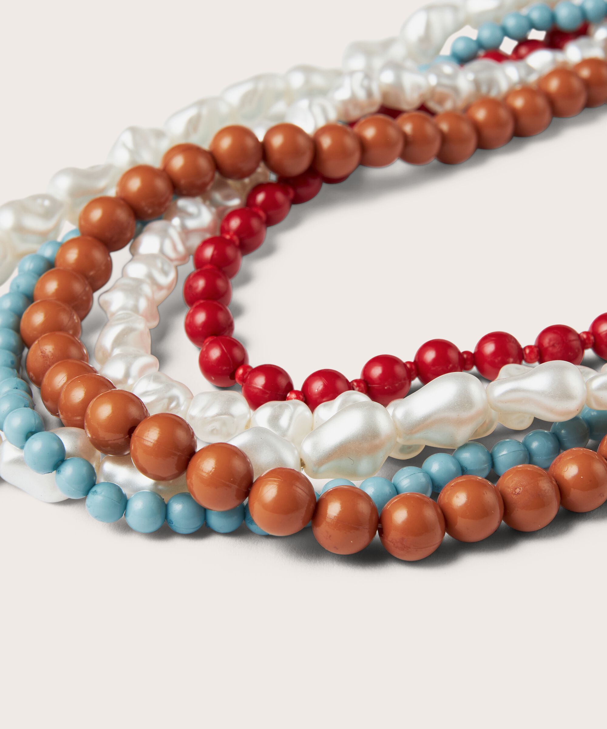 collier avec des perles colorées, Aqua