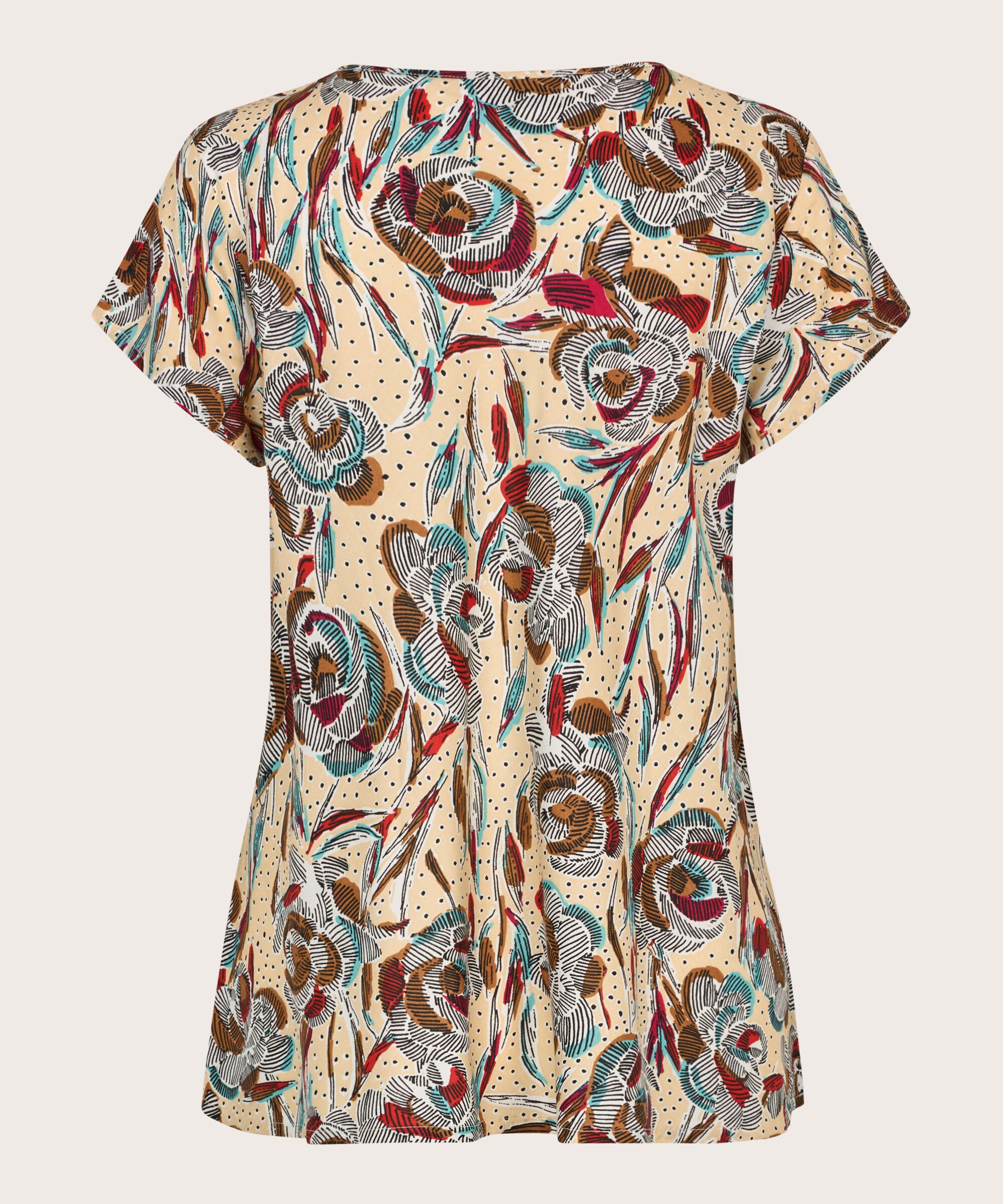 Top En Viscose Imprimé À Col V, Soybean