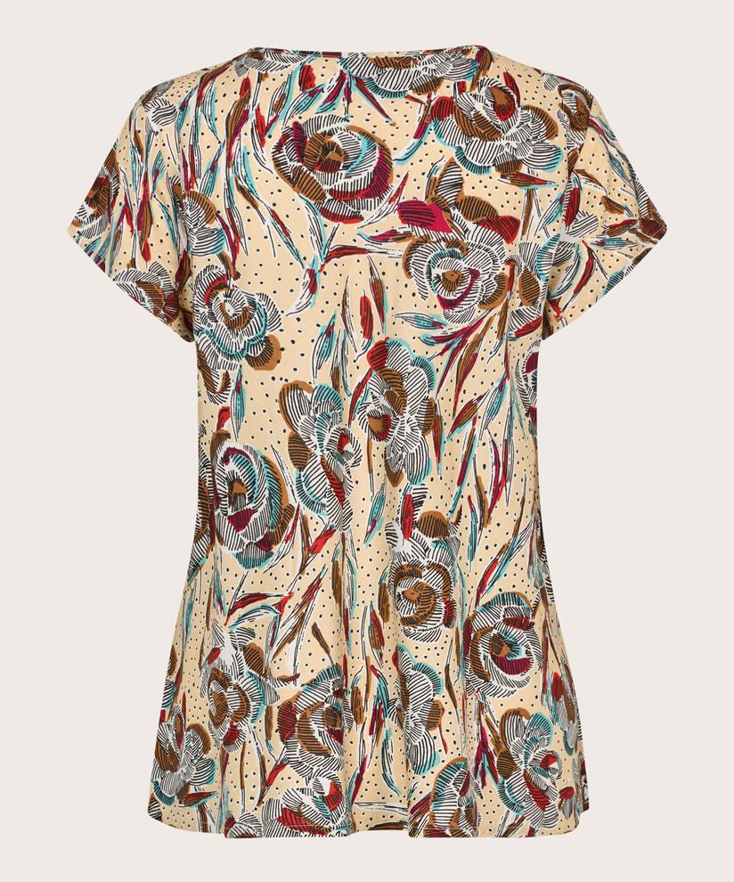 Top En Viscose Imprimé À Col V, Soybean