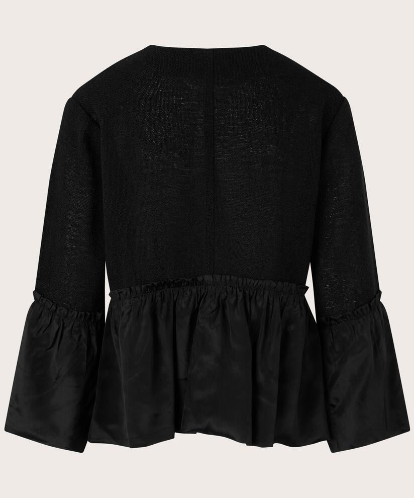veste boucle avec fermeture simple, Black
