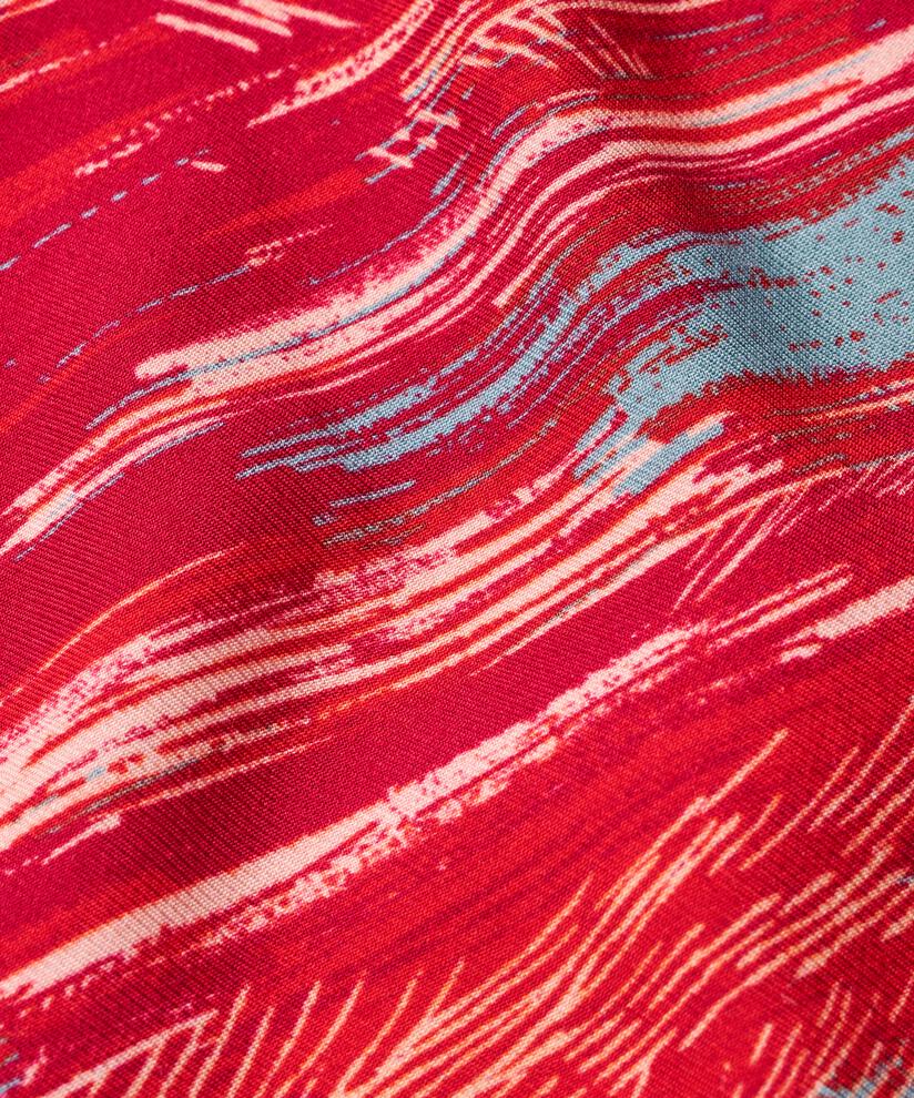 Robe En Viscose Imprimée Avec Décolleté En V Profond, Persian Red