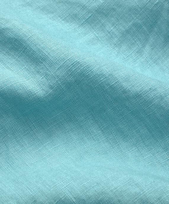 Short En Lin Avec Élastique Smocké Au Dos, Aqua