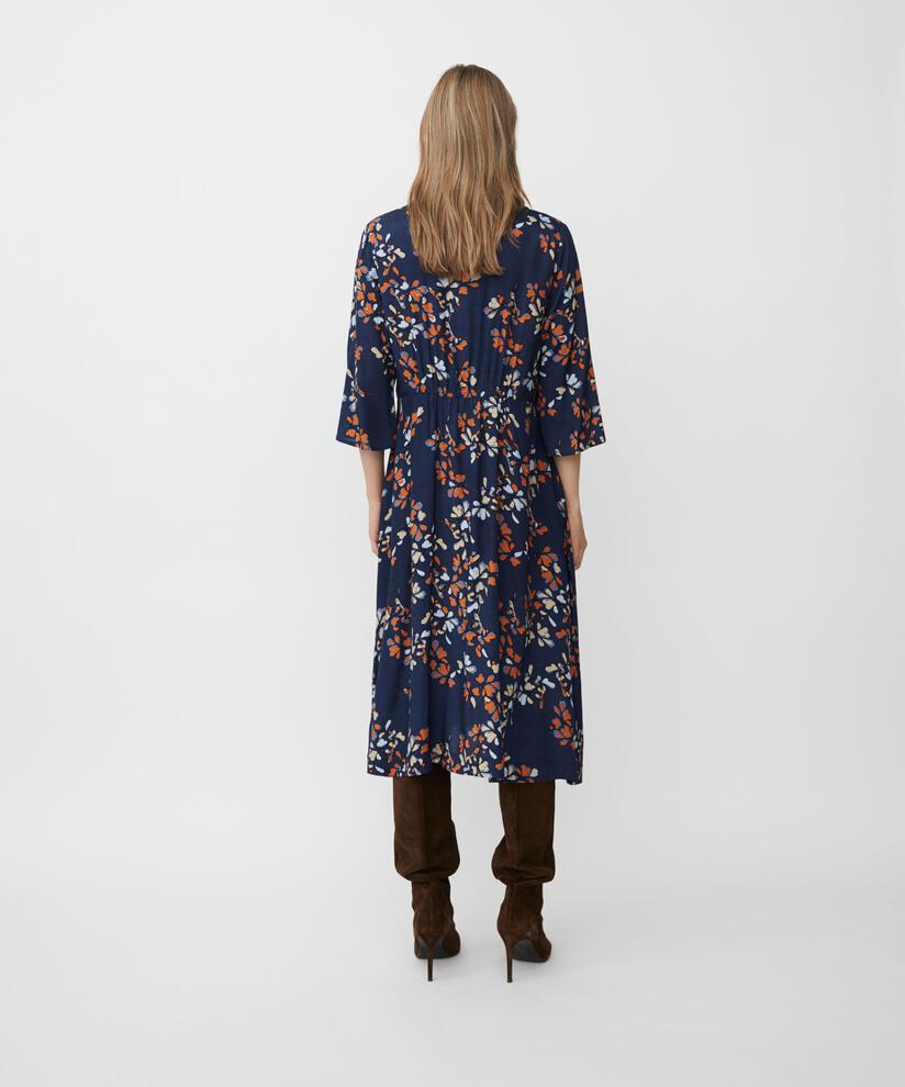 robe en viscose fleurie à manches 3/4, Autumnal