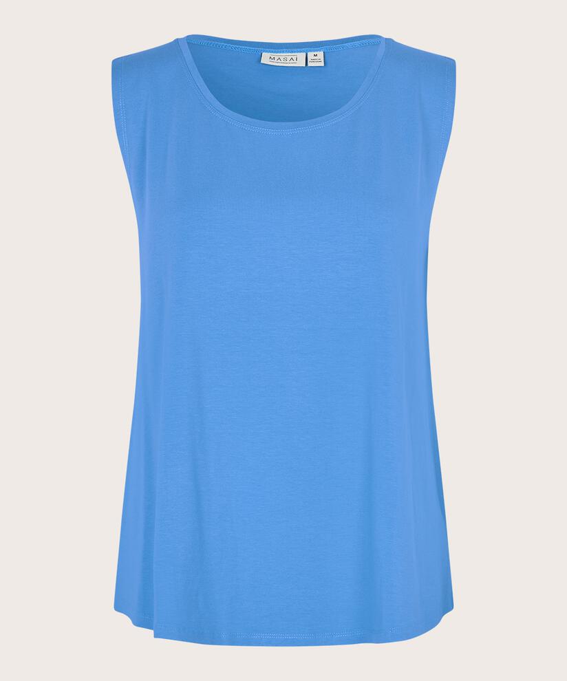 Top En Jersey Sans Manches À Col Rond, Ultramarine