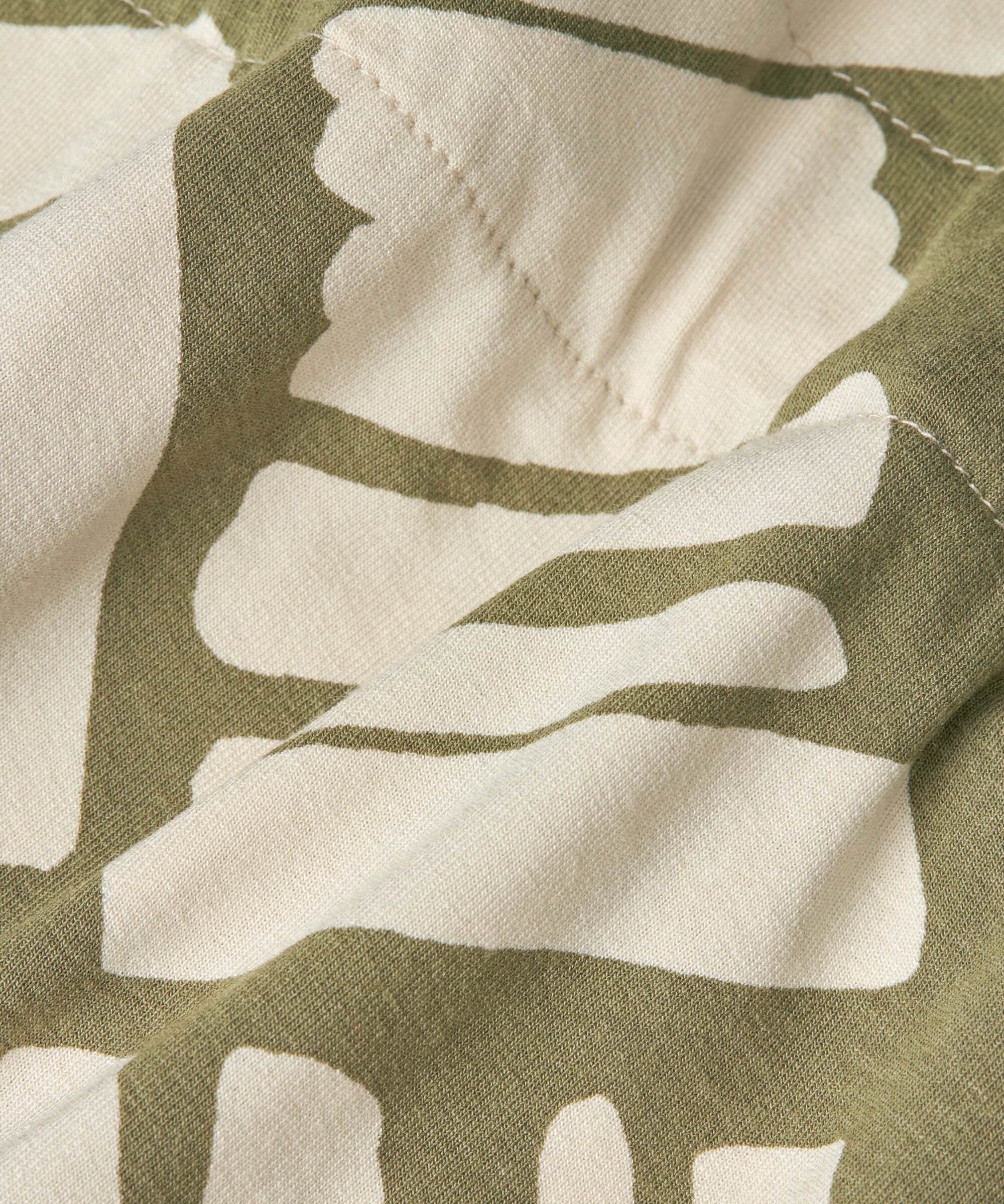 robe en jersey imprimé avec lien à la taille, Dusky Green