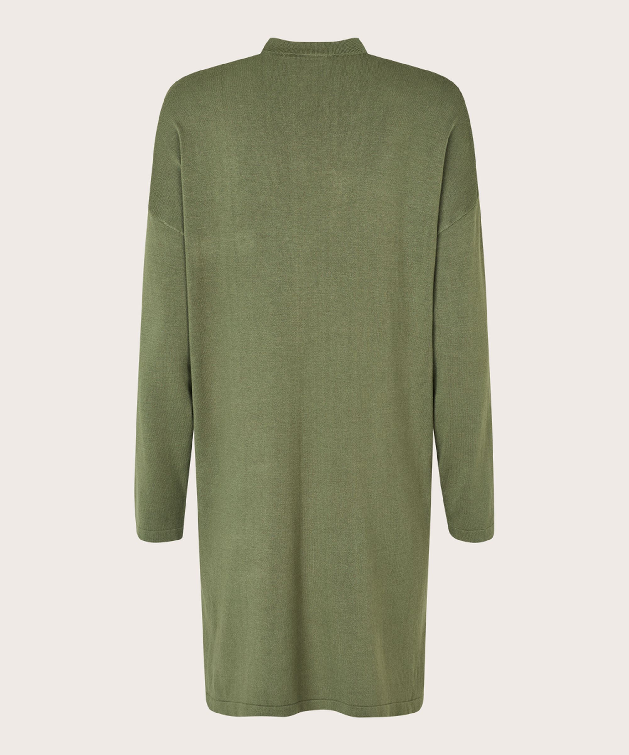 Cardigan En Fine Maille Coupe Droite, D. Lichen Green