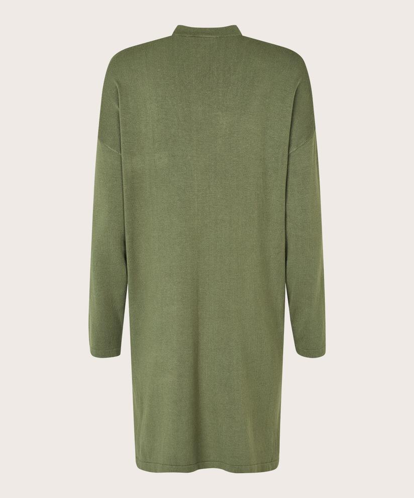 Cardigan En Fine Maille Coupe Droite, D. Lichen Green