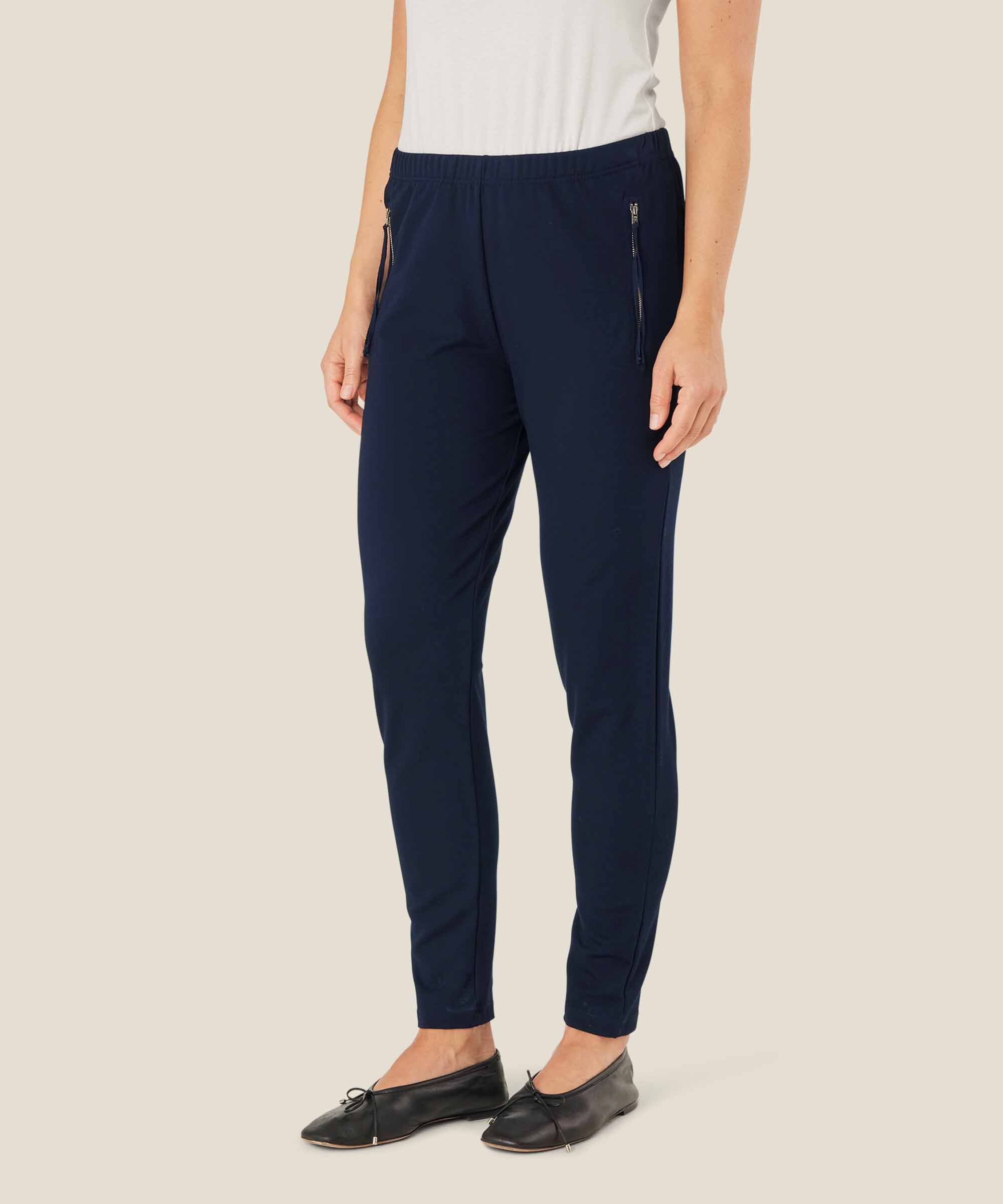 pantalon à la cheville en jersey, Navy