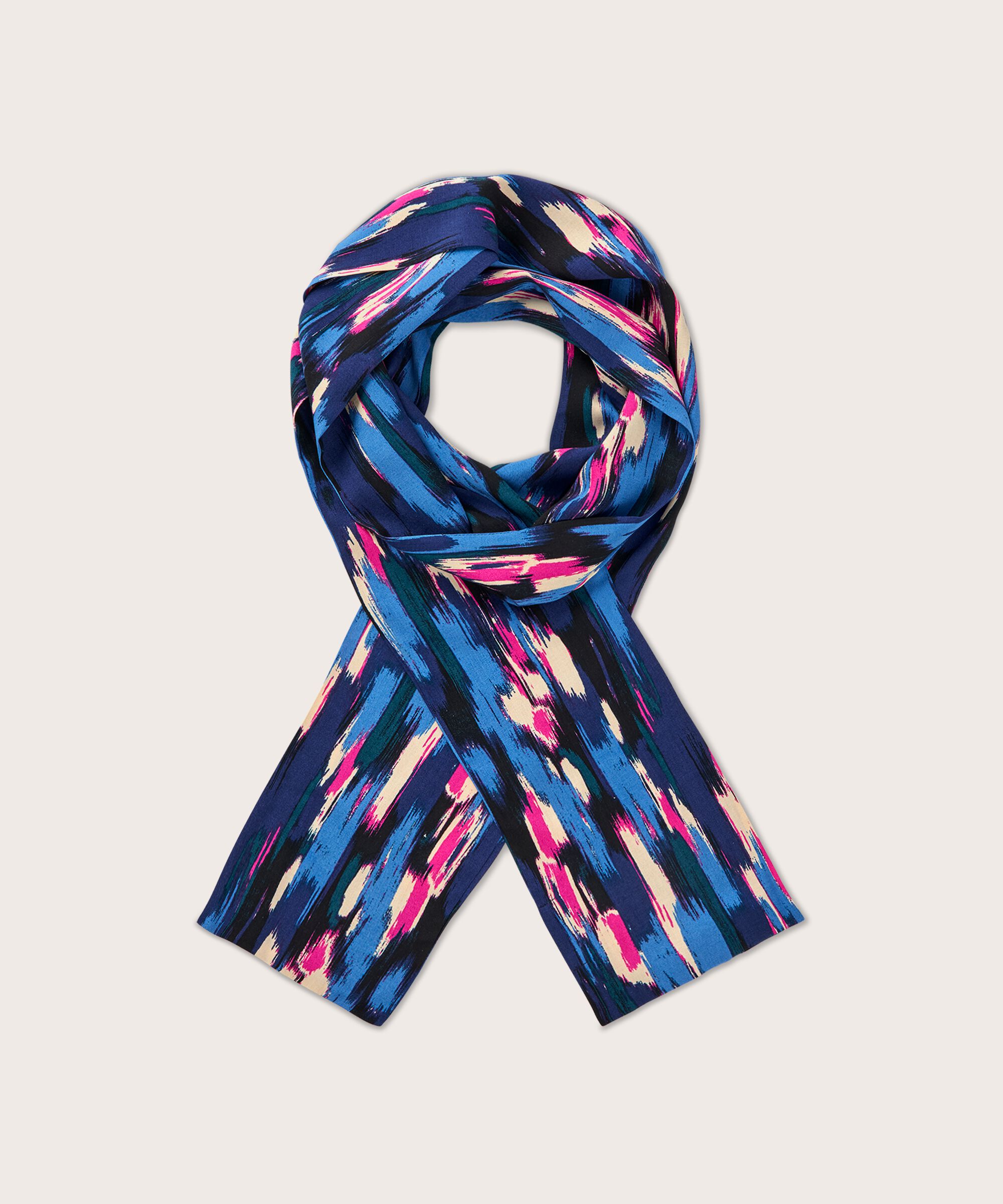 Écharpe En Viscose Imprimée, Federal Blue