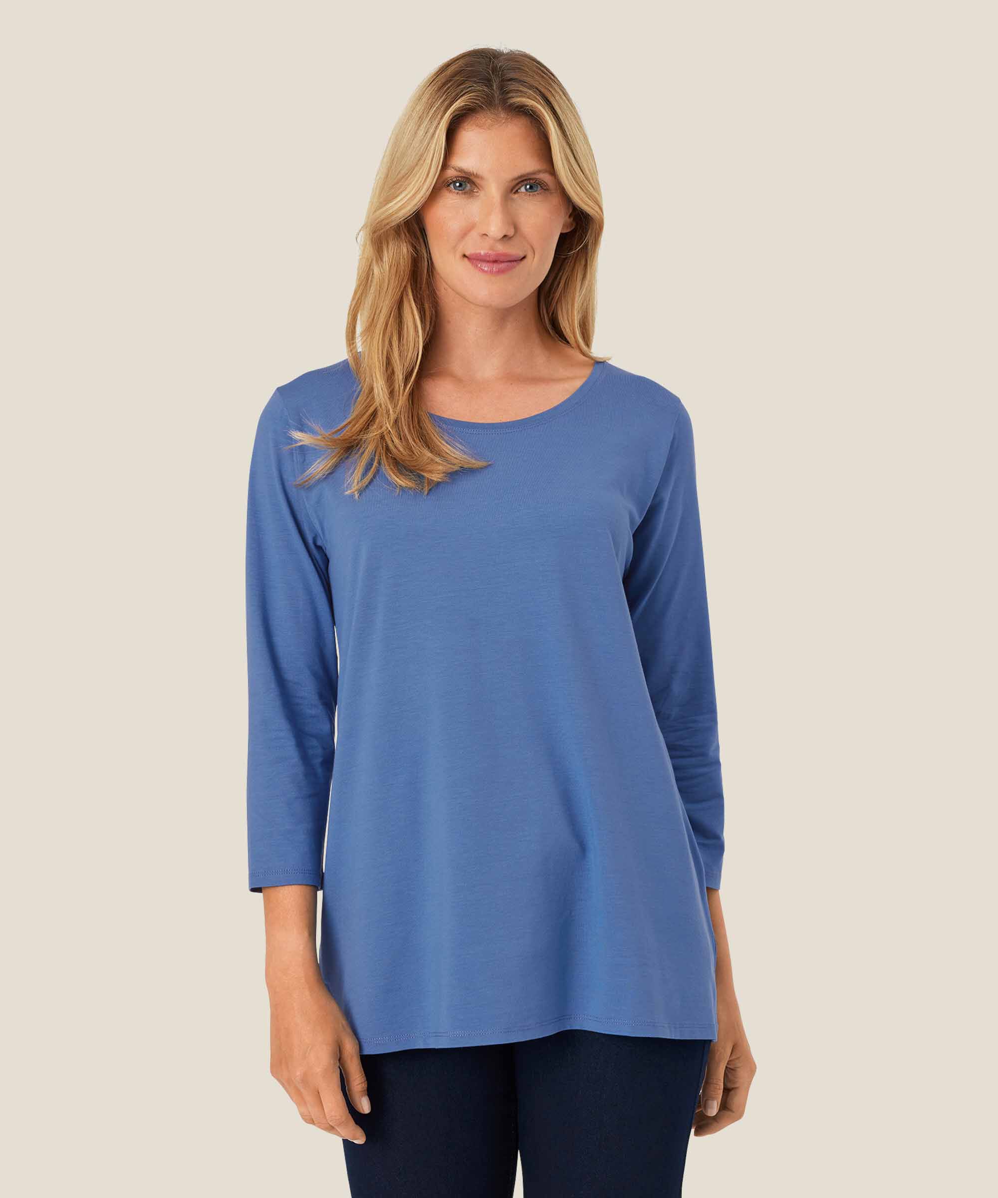 Top En Jersey Á Col Rond, Federal Blue
