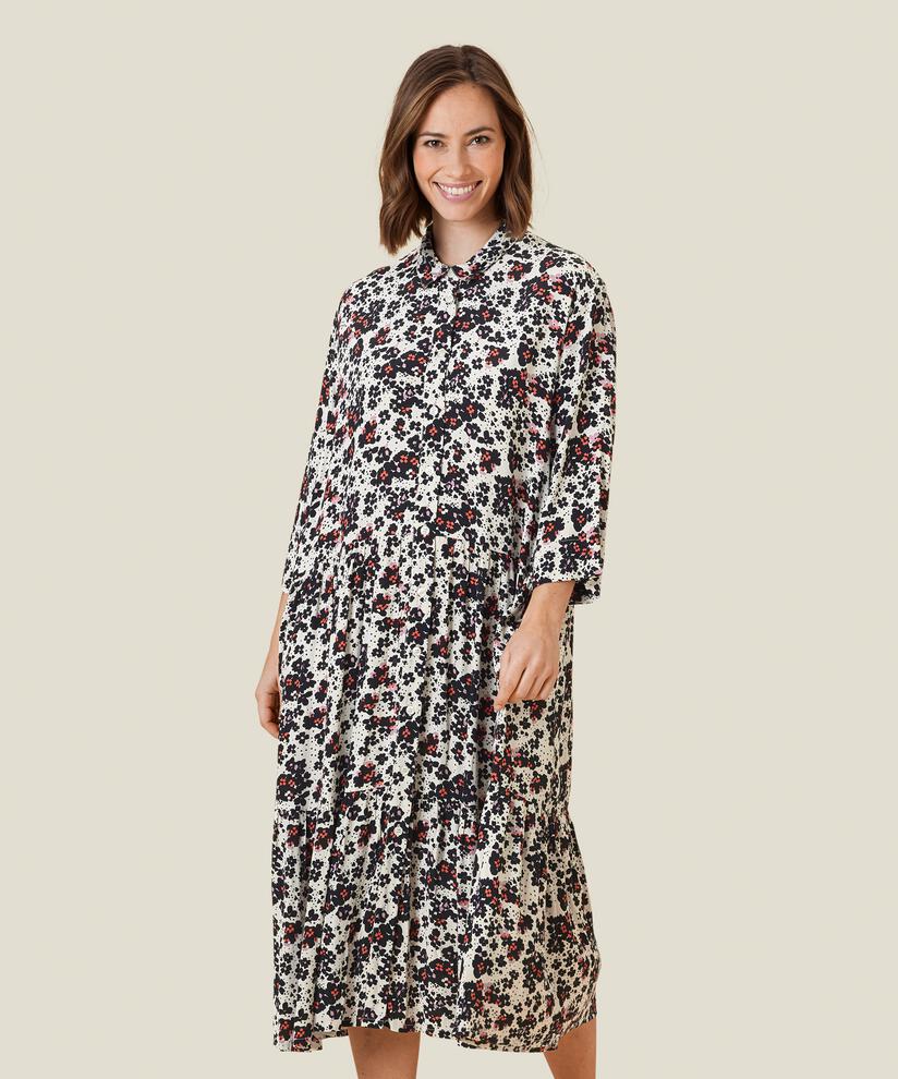 NYDILLA SHIRT DRESS, Spiced Coral