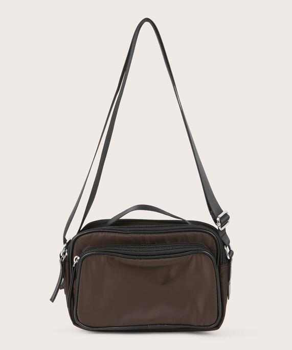 sac en nylon avec fermeture éclair, Coffee Bean