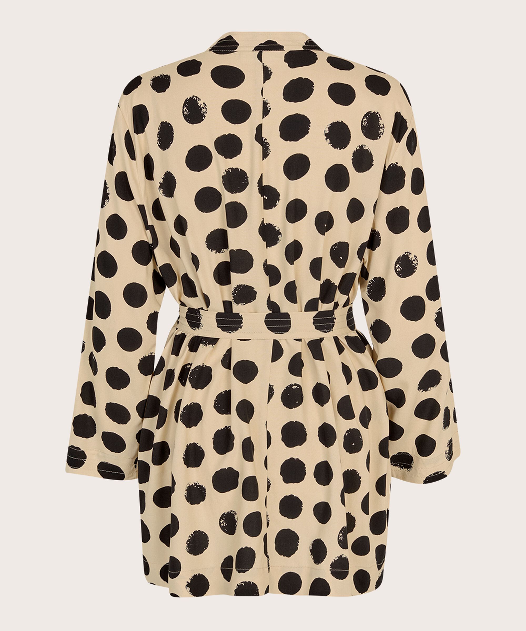 veste à pois avec lien à la taille, Fog