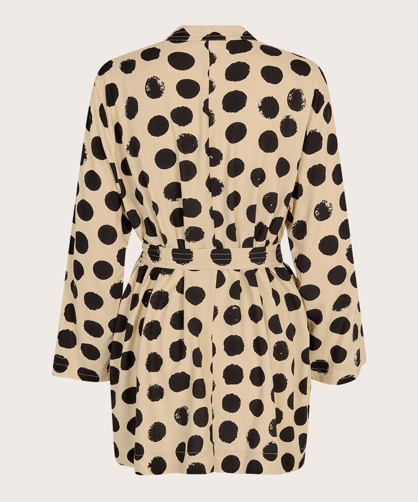 veste à pois avec lien à la taille, Fog