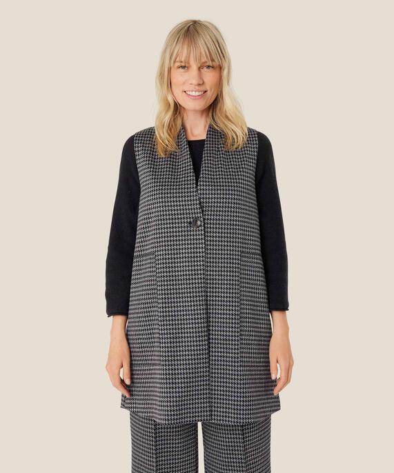 gilet en jersey avec poches fendues, Black