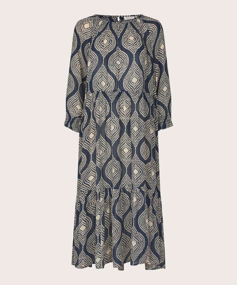 robe en viscose légèrement transparente avec boutons au col, Mood Indigo