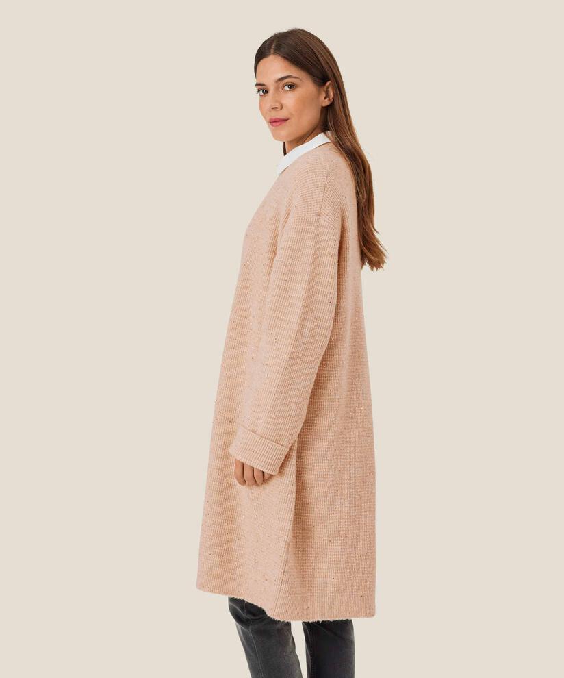 cardigan en laine mélangée avec paillettes, Bisquit