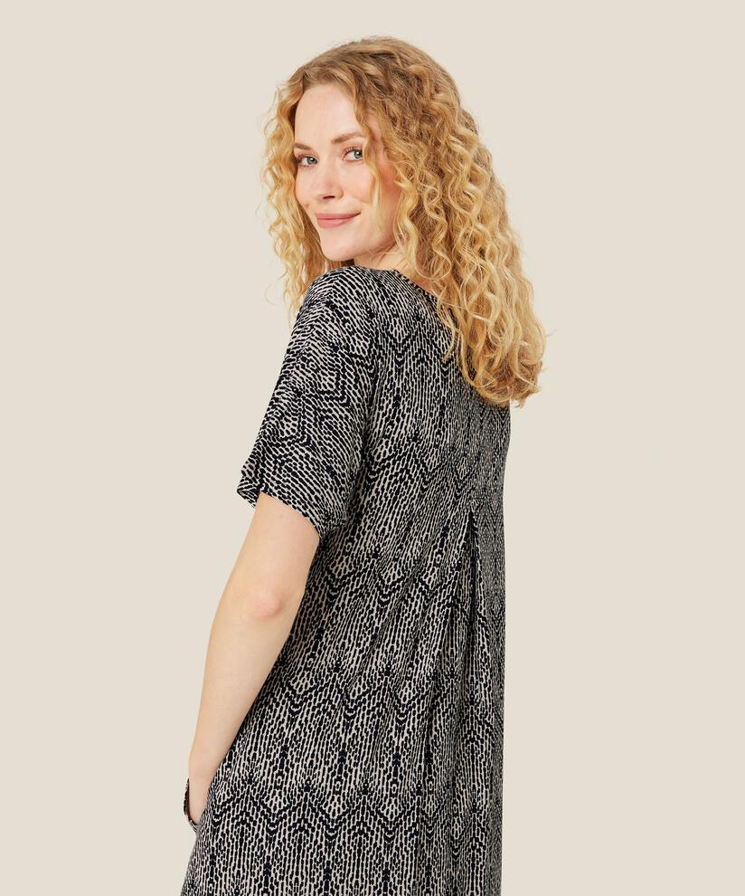 tunique en jersey imprimé à manches courtes, Black