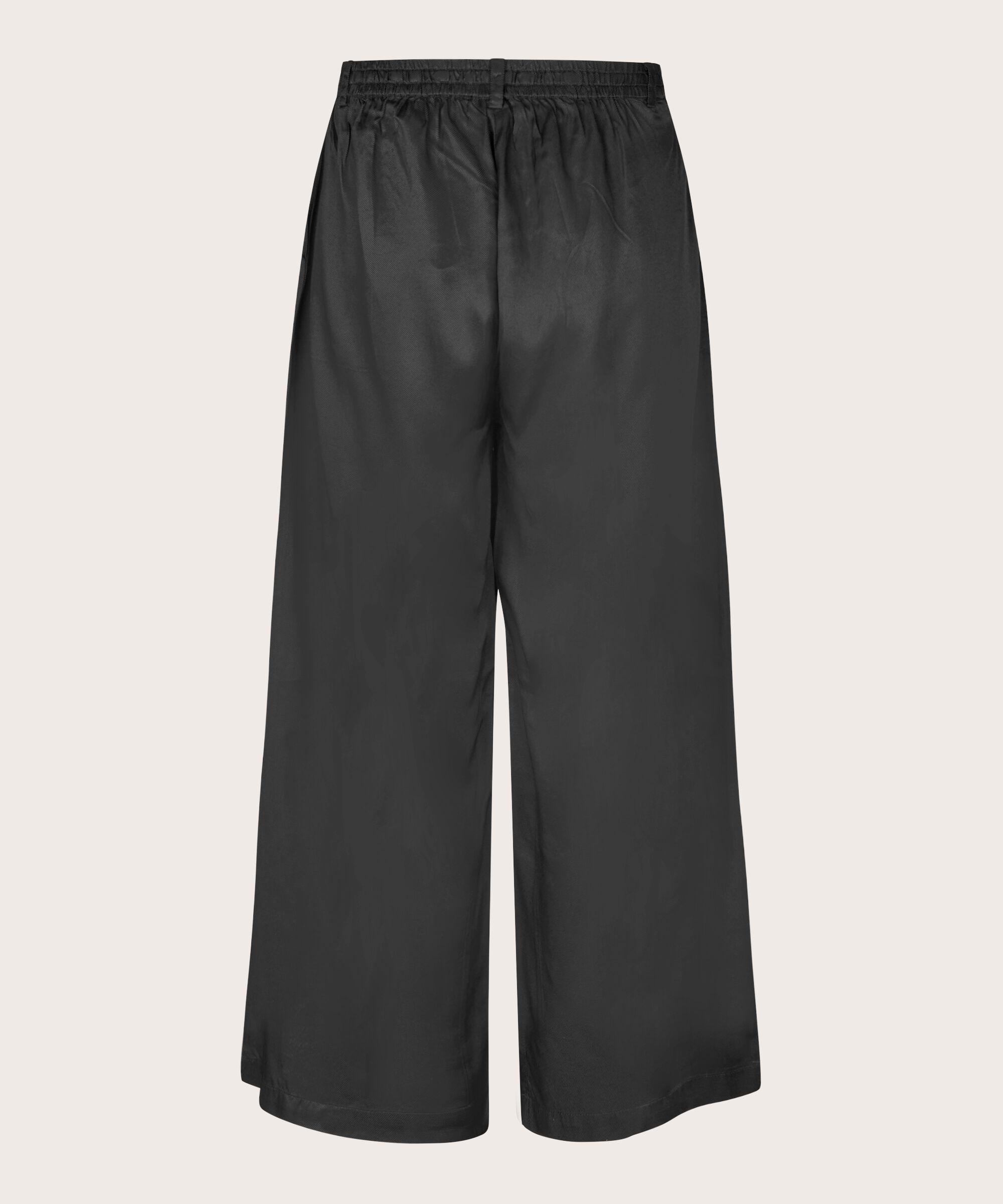 pantalon en viscose avec élastique au dos, Black