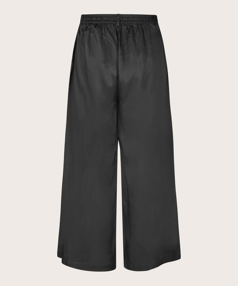 pantalon en viscose avec élastique au dos, Black
