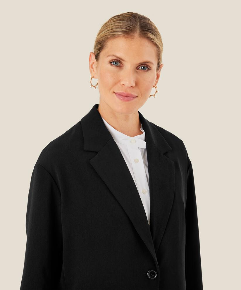 blazer classique à un bouton, Black