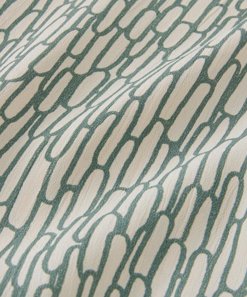 Robe Chemise En Viscose Imprimée Avec Poches, Balsam Green