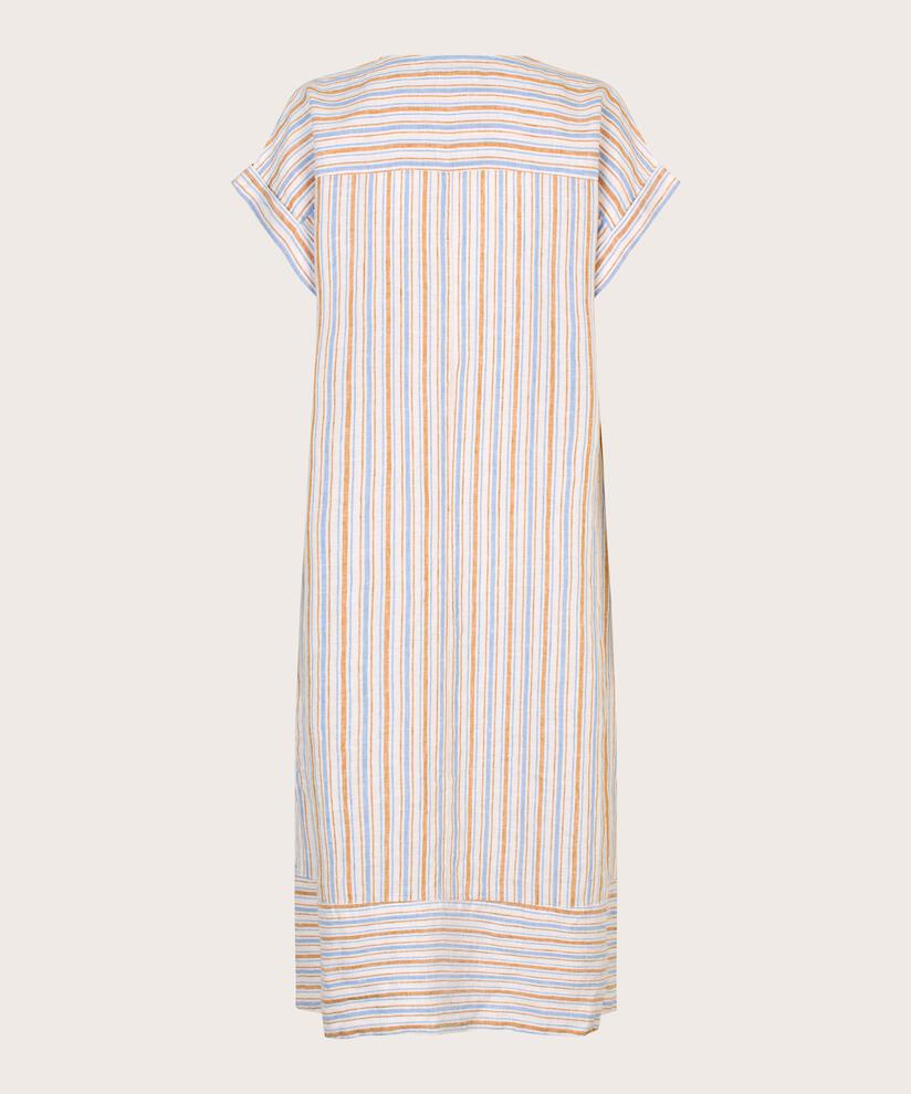 robe en lin rayée avec fente au niveau du cou, Inca Gold