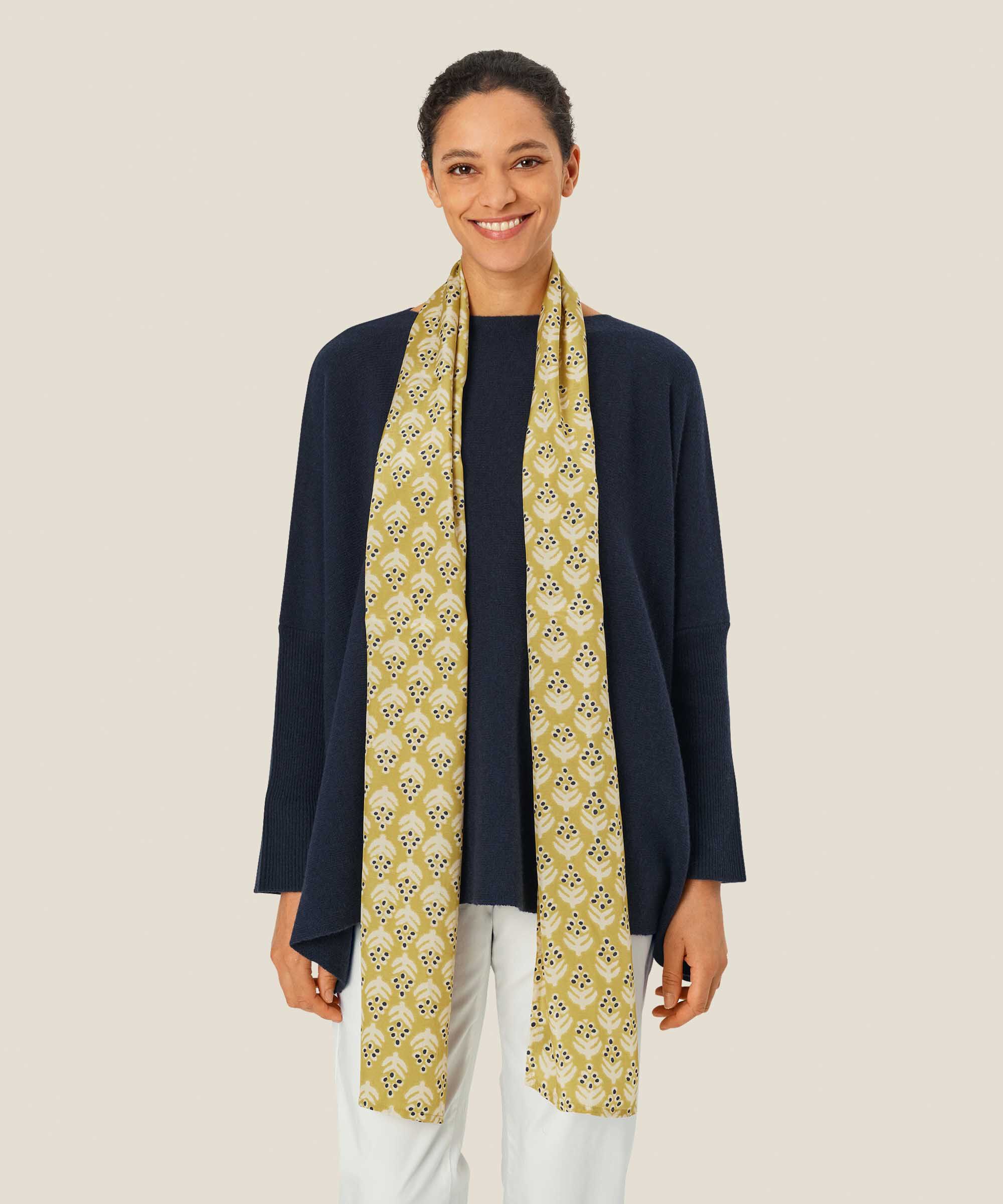 Écharpe En Viscose Imprimée, Burnish Gold