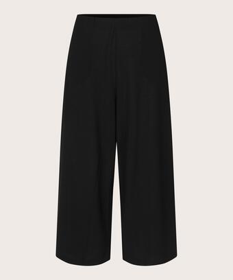 pantalon court en jersey avec taille élastique, Black
