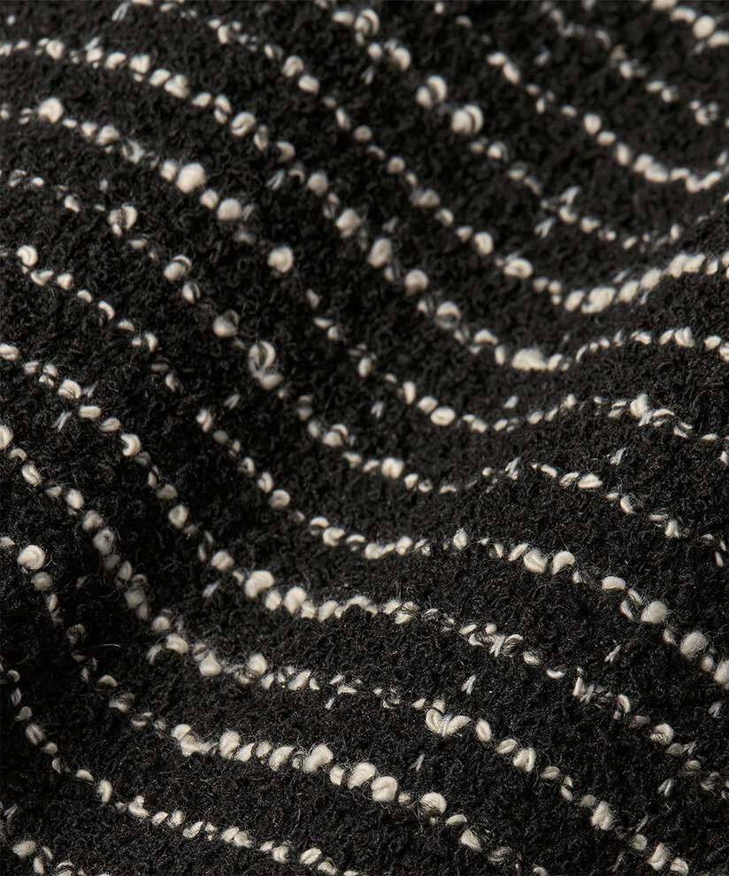 blouse à manches 3/4 en jersey structuré, Black