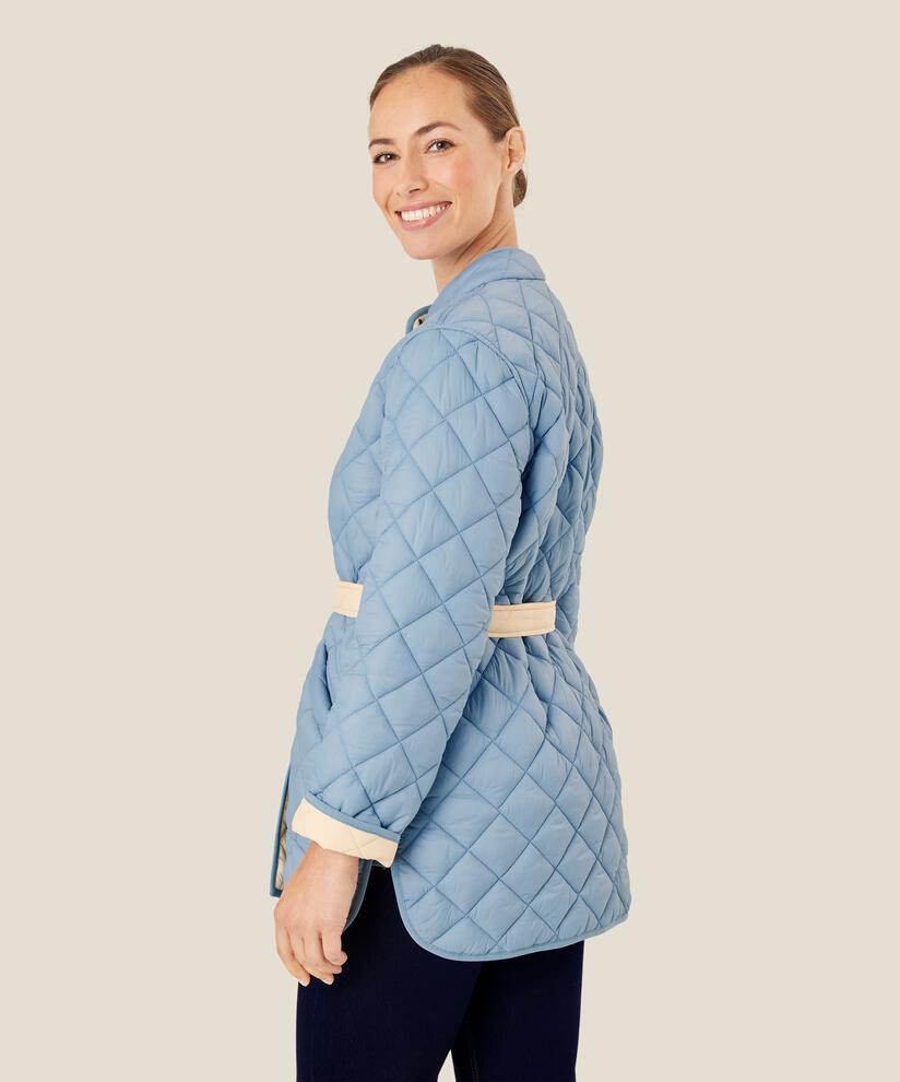 veste matelassée réversible avec ceinture, Ashley Blue