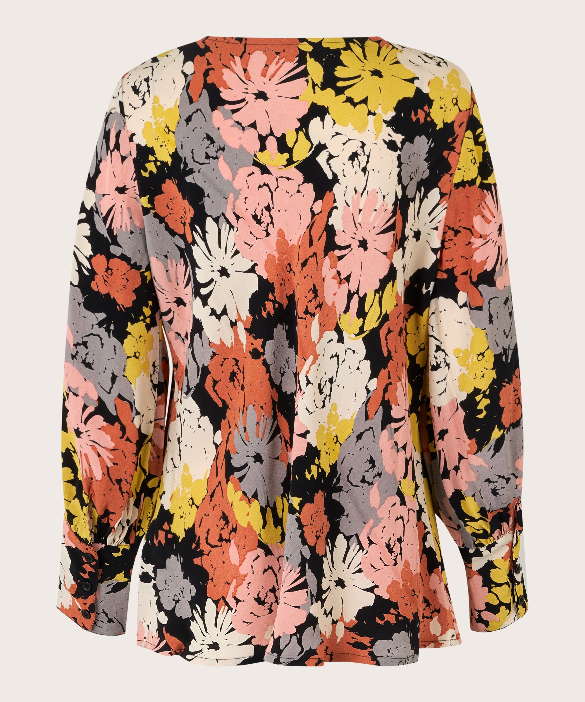 blouse en viscose à imprimé floral, Oil Yellow