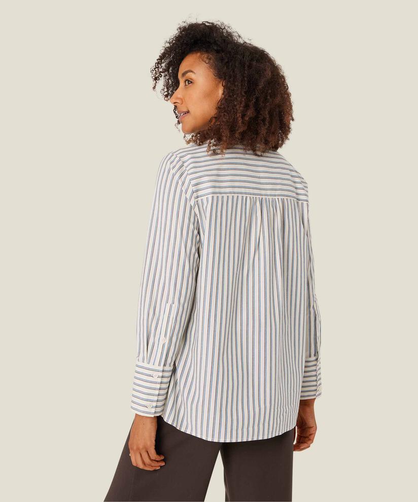 chemise en coton rayé à poignets larges, Celestial