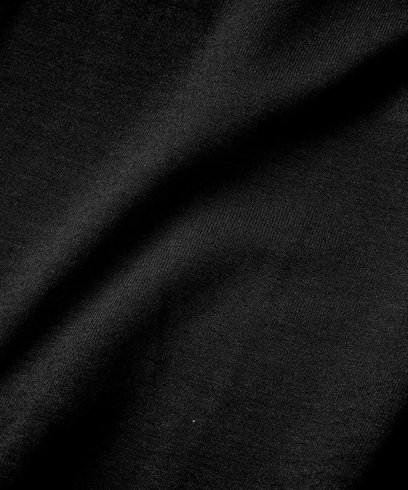 Robe En Jersey À Manches Longues Et Poches Fendues, Black