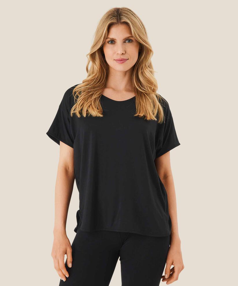 t-shirt fin en lyocell, Black