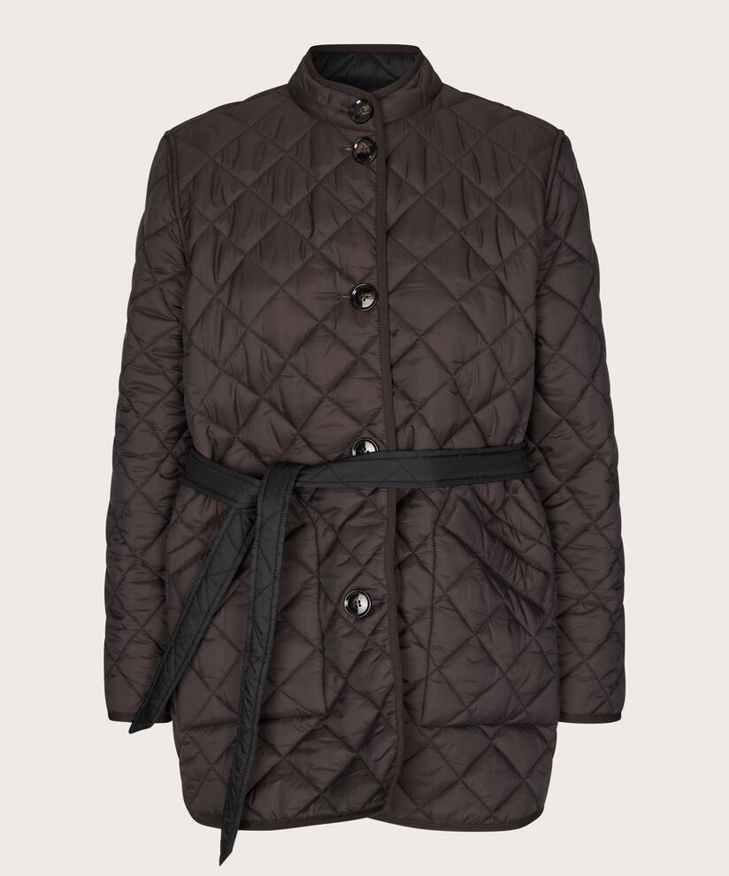 veste matelassée réversible avec ceinture, Coffee Bean