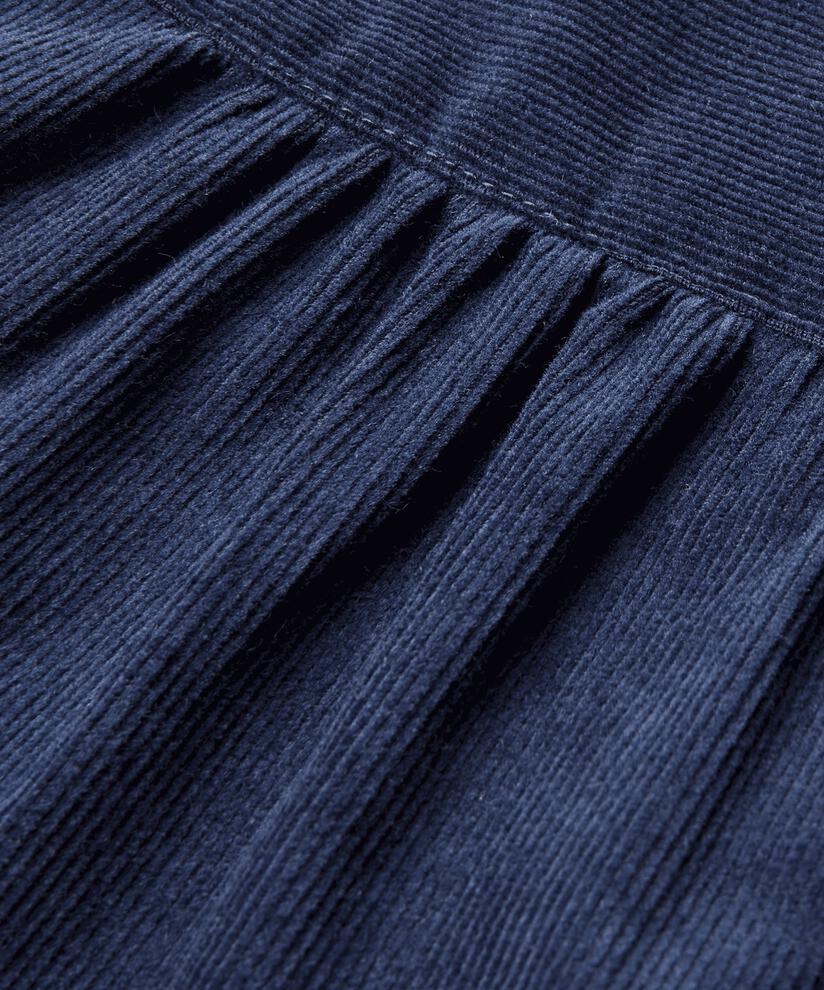 robe chemise en velours à fentes hautes, Maritime Blue