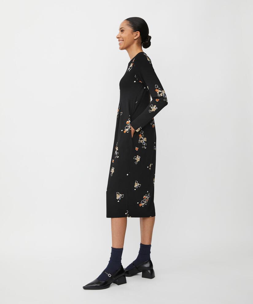 Robe Tulipe En Jersey Imprimé, Autumnal
