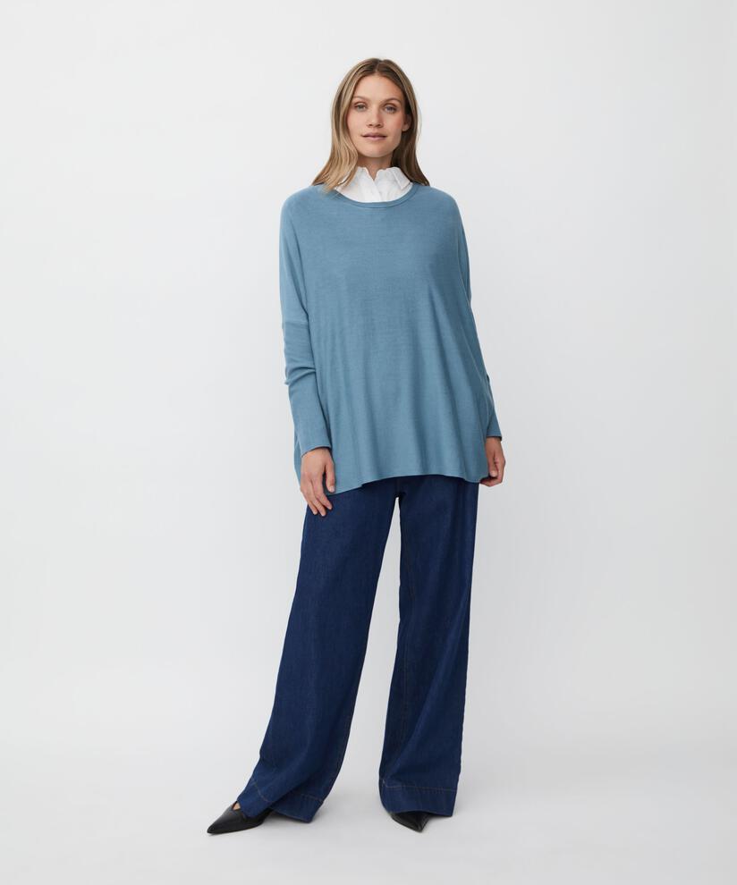 Pull Oversize À Manches Étroites, Proven Blue