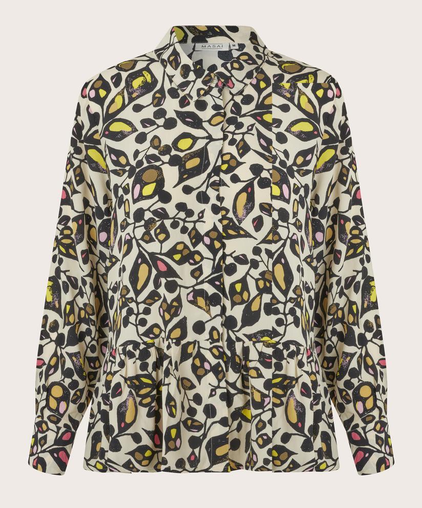 chemise en viscose avec détail péplum, Capers