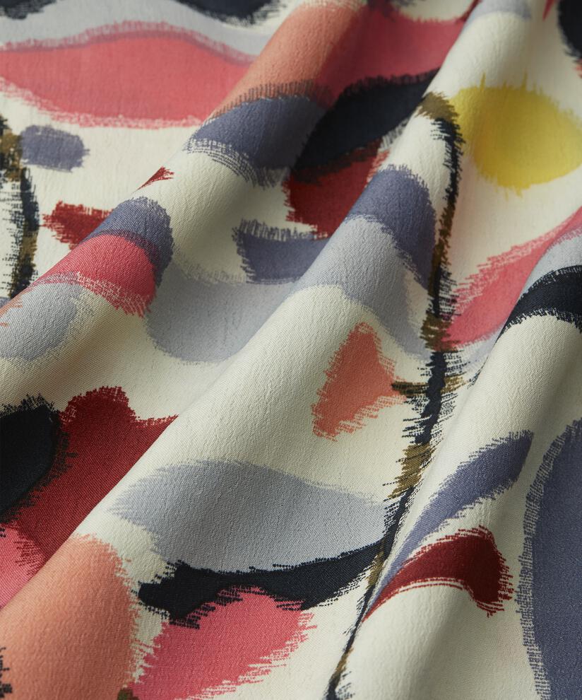 Blouse en viscose avec col en V, Calypso Coral