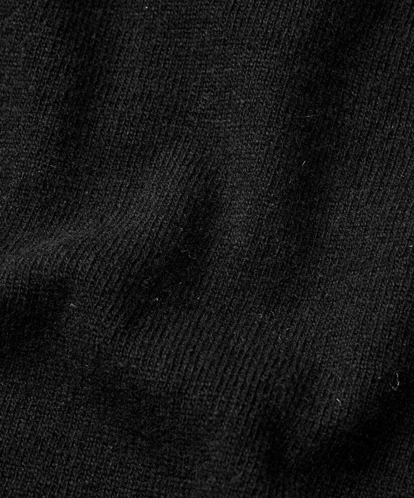 cardigan col rond en mélange de laine, Black