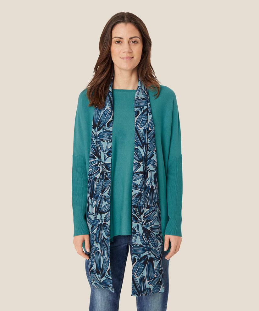 Écharpe en viscose imprimée, Teal
