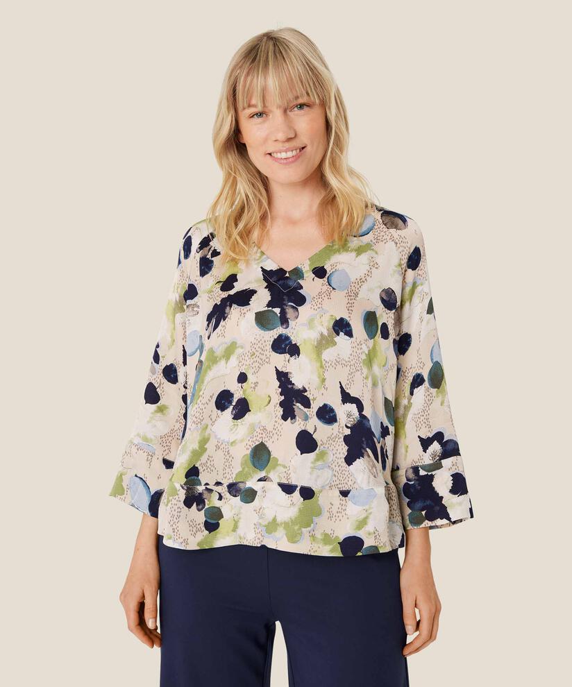 blouse en viscose à col v, Fog