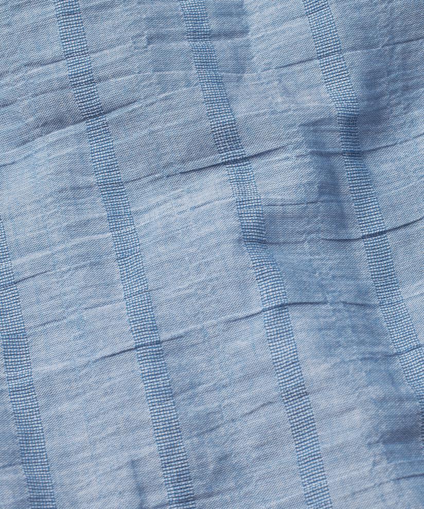 robe en coton boutonnée avec poches décoratives, Nebulas Blue