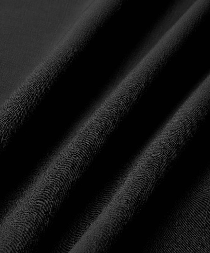 ROBE EN VISCOSE MANCHES TROIS-QUARTS, Black