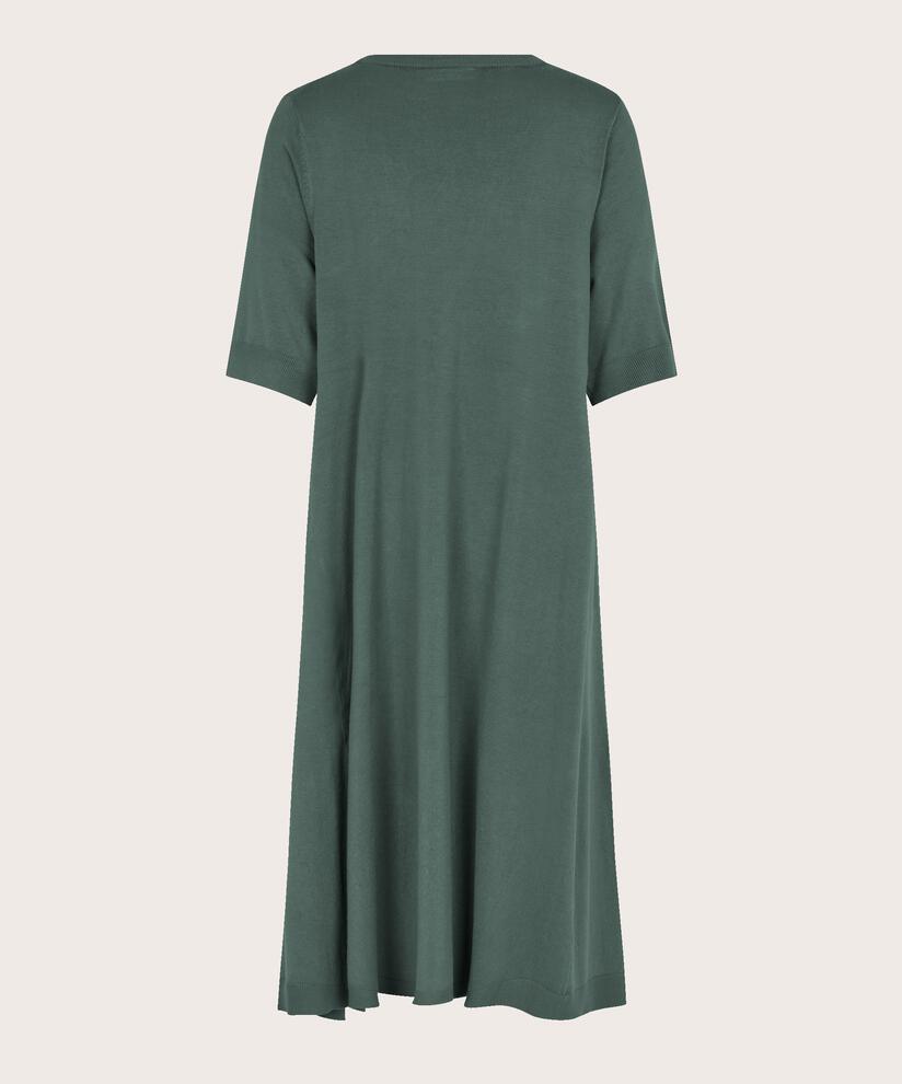 robe en maille douce à col rond, Balsam Green