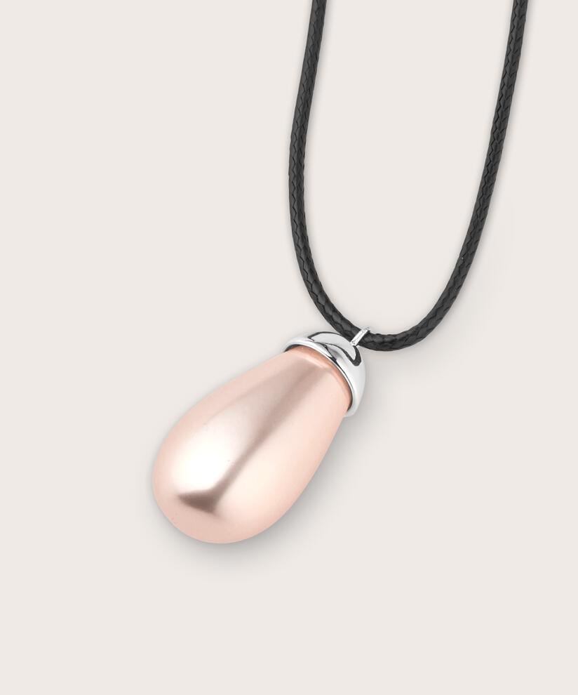 cordon en cuir avec perle rose, Lotus